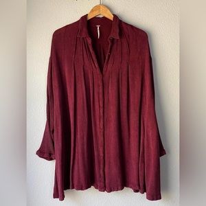 Free People Spin Me Shirt Dress xs